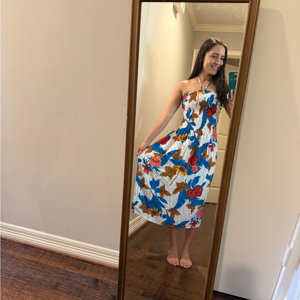 Floral Halter Cover Up Dress